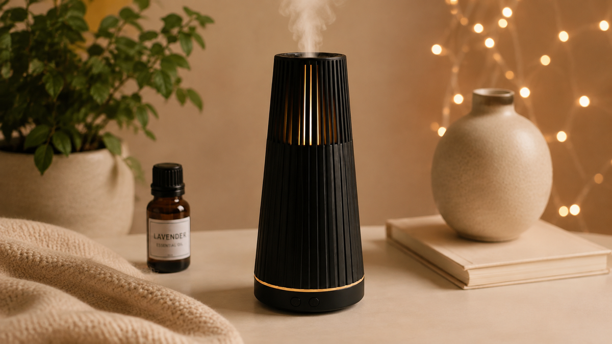 Difusor Natura encendido en ambiente relajante