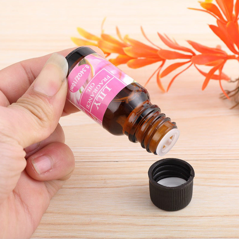 Aceite esencial en uso durante una rutina de aromaterapia