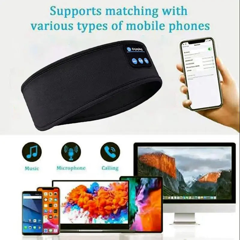 Diadema Bluetooth para Dormir Calma Nocturna — Música y Silencio Total