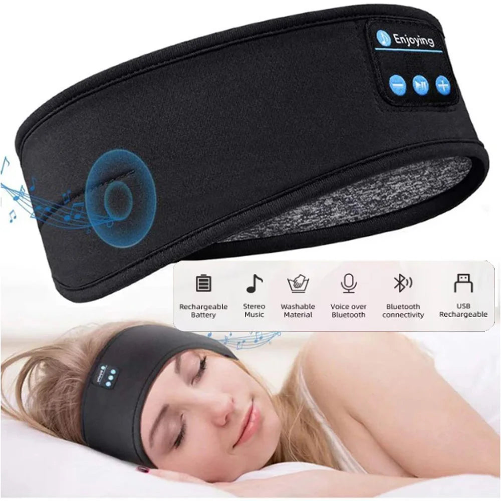 Diadema Bluetooth para Dormir Calma Nocturna — Música y Silencio Total