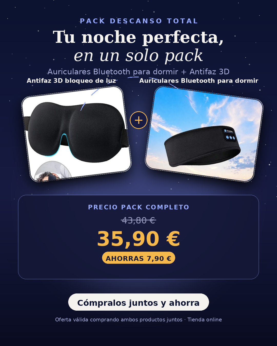 Total Relaxation Duo — Sleep Mask + Bluetooth Headband