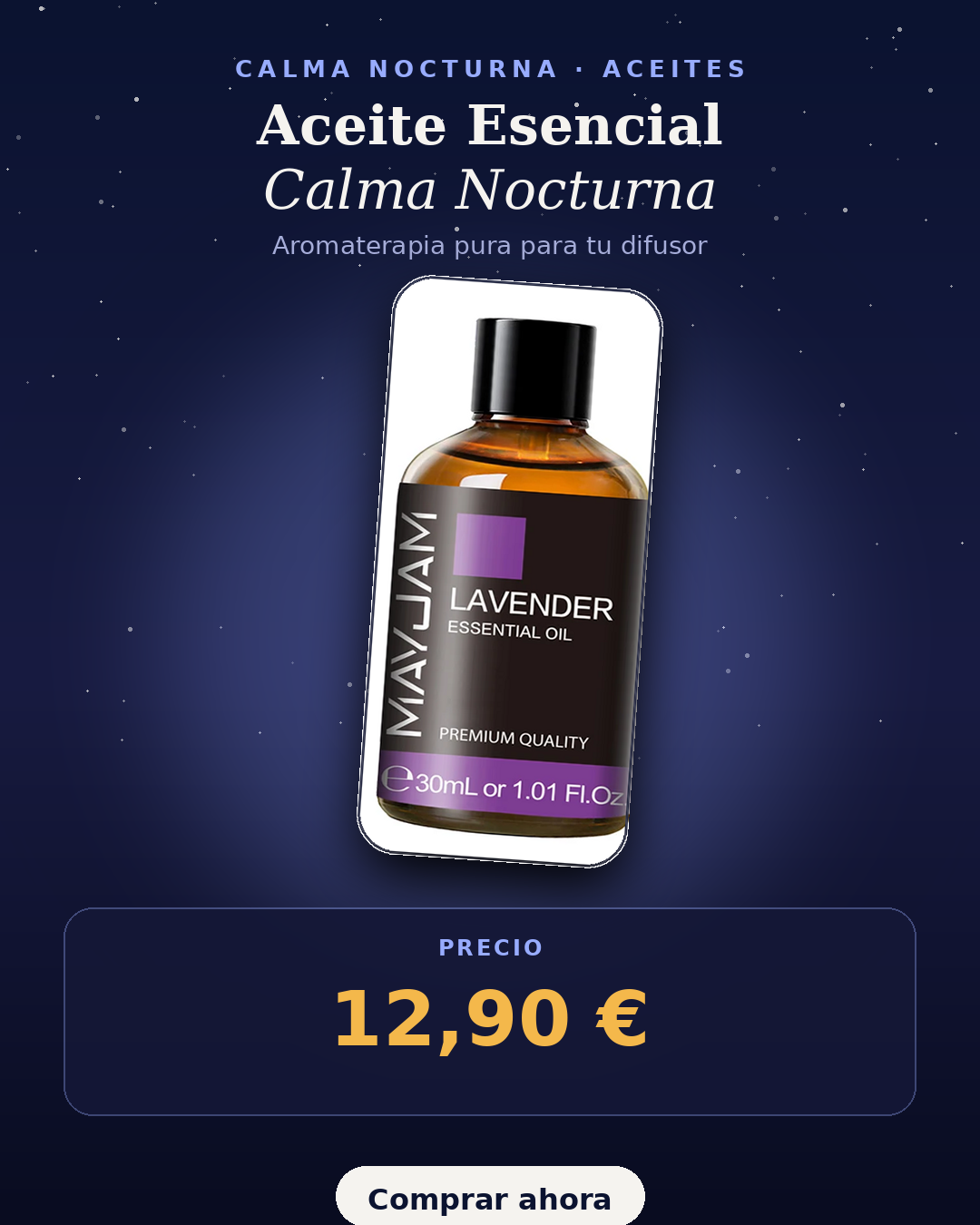 Nighttime Calm Essential Oil — Pure Aromatherapy for Diffuser
