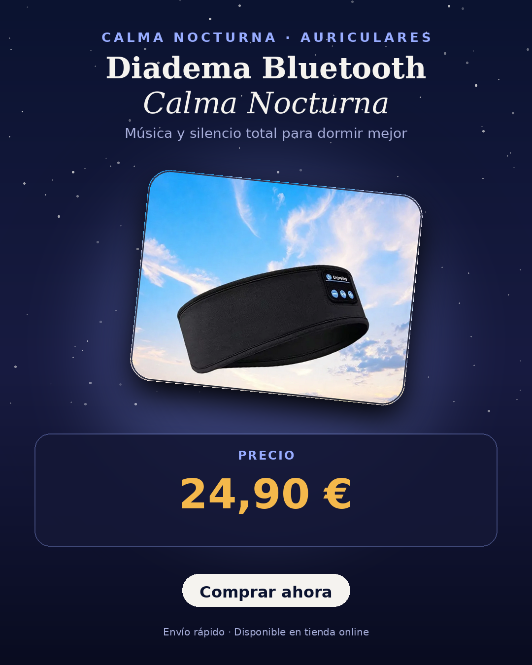 Calm Night Sleep Bluetooth Headband — Music and Total Silence